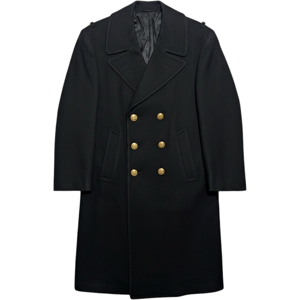 Vintage 1950s US Navy Novakoff Bros Wool Double Breasted Bridge Coat Mens 42 R